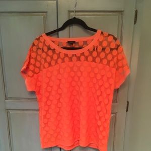 Ann Taylor orange polka dot top
